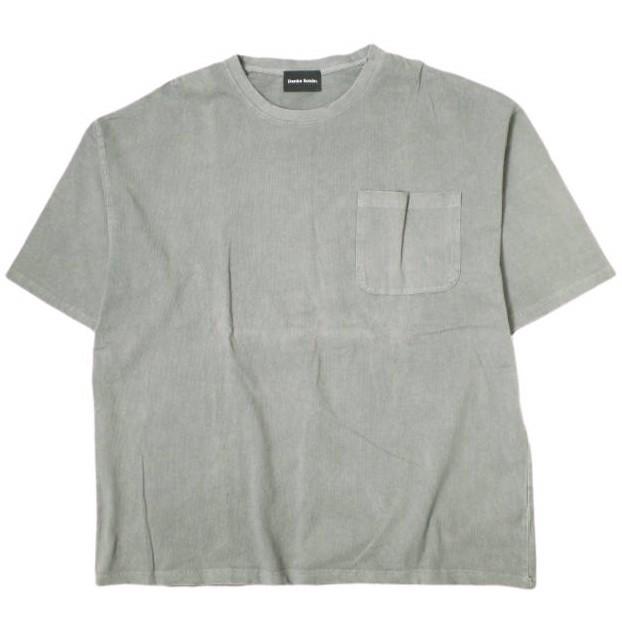 新品 Danke Schon ダンケシェーン 活性染ポケット S/S tee バックロゴ刺繍 ショートスリーブTシャツ UNSSSDK00 L グレー ダメージ加工 | 