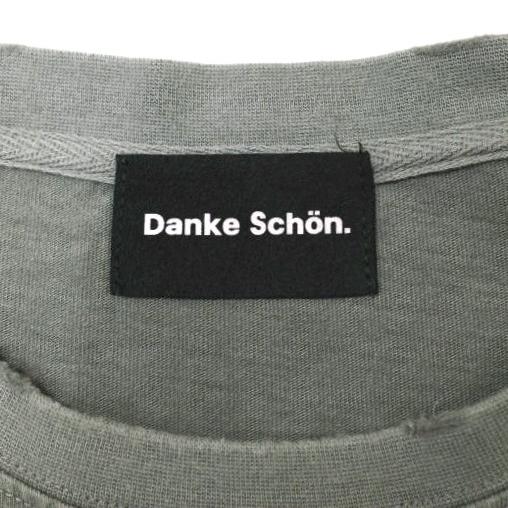 新品 Danke Schon ダンケシェーン 活性染ポケット S/S tee バックロゴ刺繍 ショートスリーブTシャツ UNSSSDK00 L グレー ダメージ加工 |  | 03