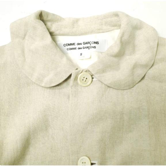 COMME des GARCONS COMME des GARCONS コムデギャルソン コムコム 13SS リネングリッターストライプラウンドカラーコート RK-C001 S BEIGE |  | 03