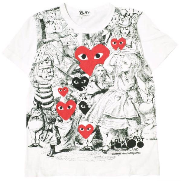 レア品 PLAYCOMME des GARCONS 不思議の国のアリス Tシャツ PLAY COMME des GARCONS プレイコムデギャルソン 日本製 13AW