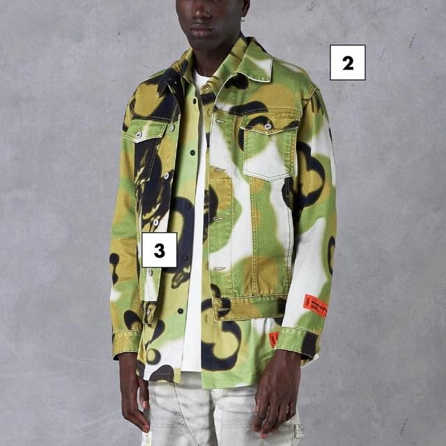 HERON PRESTON ヘロンプレストン 21AW HERON CAMO DENIM JACKET カモフラージュ 3rd デニムジャケット HMYE008F21FAB001 L GREEN Gジャン |  | 02