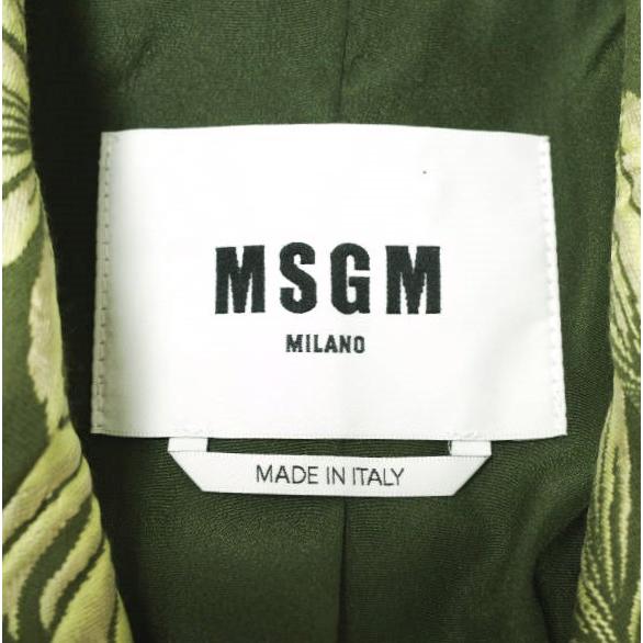 MSGM エムエスジーエム イタリア製 Floral Embroidered Jacket 花柄刺繍2Bジャケット 3441MDG26A 40 グリーン テーラード アウター g22534 |  | 06