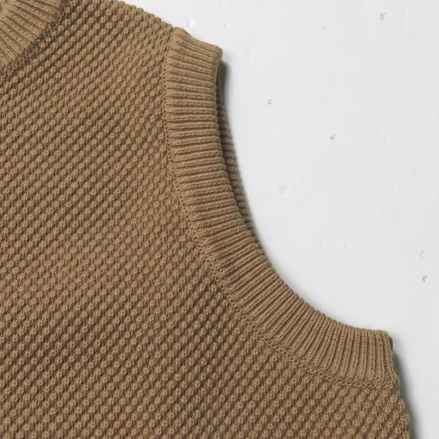 クレプスキュール crepuscule 19SS 日本製 MOSS STITCH VEST 鹿の子