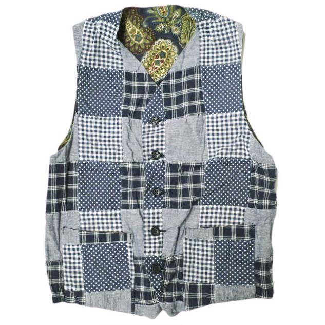 FWK by ENGINEERED GARMENTS エンジニアードガーメンツ Reversible Vest ペイズリー＆パッチワーク リバーシブルベスト  1 NAVY ジレ |  | 02