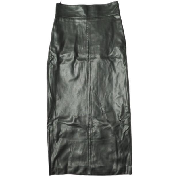 H BEAUTY＆YOUTH エイチ ビューティーアンドユース FAKE LEATHER TIGHT SKIRT フェイクレザータイトスカート 1624-299-3574 S ブラック | 