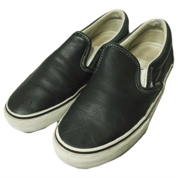 vans バンズ　ヴァンズ　スリッポン　ボルト　valult 試着のみ VANS VAULT ヴァンズ ボルト LEATHER SLIP-ON レザースリッポン US5.5