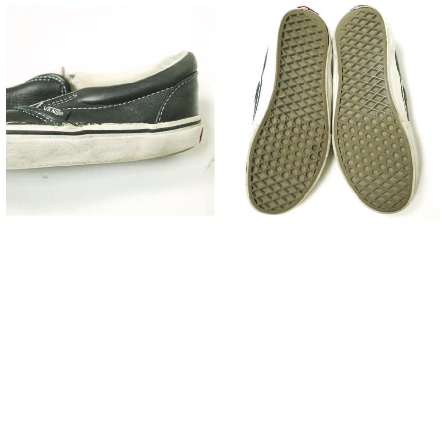 VANS VAULT ヴァンズ ボルト LEATHER SLIP-ON レザースリッポン US5.5(23.5cm) BLACK スニーカー シューズ g22599 |  | 09