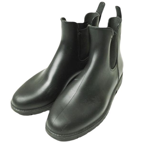 MEDUSE メデュース サイドゴアレインブーツ 37(23.5cm-24cm) ブラック ラバー ゴム UMO シューズ g22604 | 
