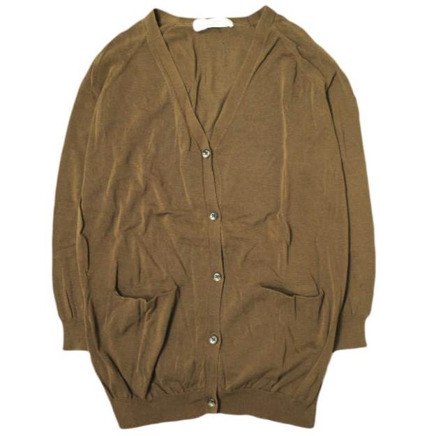 BEAUTY＆YOUTH UNITED ARROWS ビューティーアンドユース コットンナイロン Vネックロングワイドカーディガン 1628-117-0550 ブラウン | 