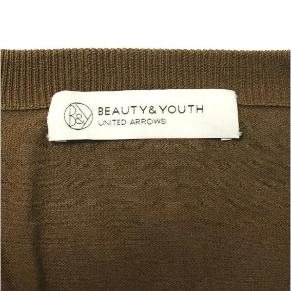BEAUTY＆YOUTH UNITED ARROWS ビューティーアンドユース コットンナイロン Vネックロングワイドカーディガン 1628-117-0550 ブラウン |  | 02