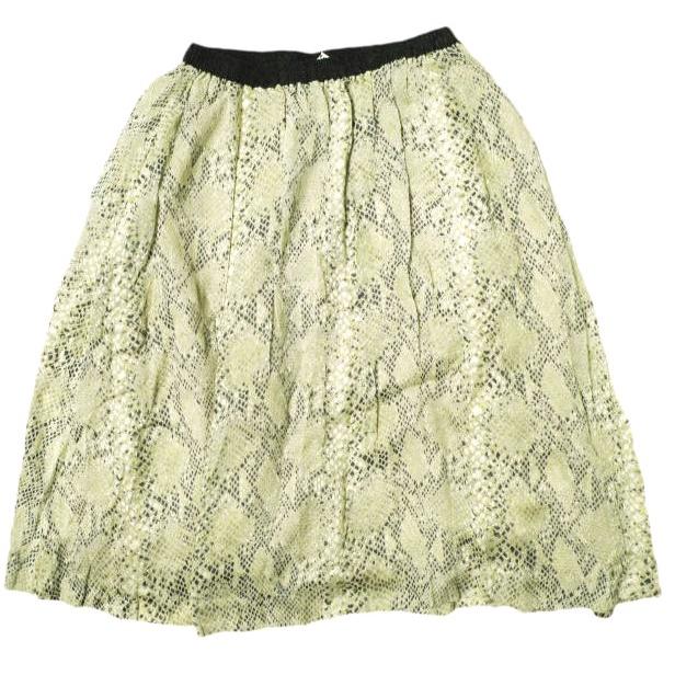 beautiful people ビューティフルピープル 日本製 パイソンプリントギャザースカート 1320107005 38 ベージュ イージー ボトムス g22618 | 