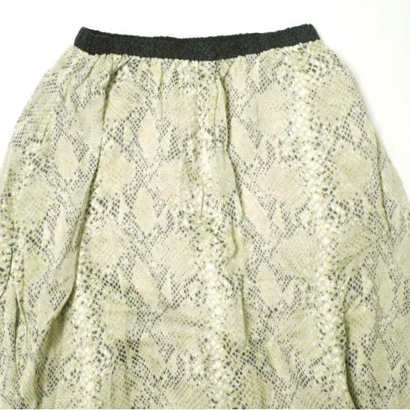 beautiful people ビューティフルピープル 日本製 パイソンプリントギャザースカート 1320107005 38 ベージュ イージー ボトムス g22618 |  | 04