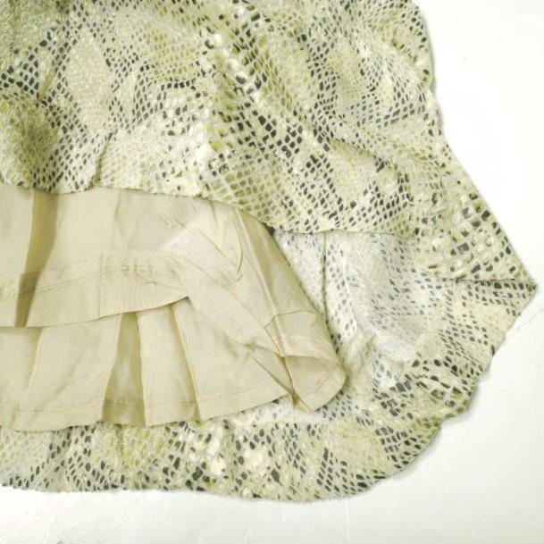 beautiful people ビューティフルピープル 日本製 パイソンプリントギャザースカート 1320107005 38 ベージュ イージー ボトムス g22618 |  | 06