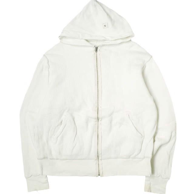 NVy by F.A.T ネイビーバイ エフエーティー 日本製 リバース ワッフルジップアップパーカー NVF-01-1203A M WHITE サーマル トップス | 
