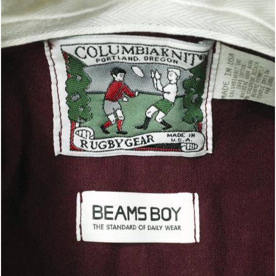 COLUMBIAKNIT x BEAMS BOY コロンビアニット ビームスボーイ 別注 ラグビージャージ 13-01-0278-086 BURGUNDY 長袖 ボーダー ラガーシャツ |  | 03