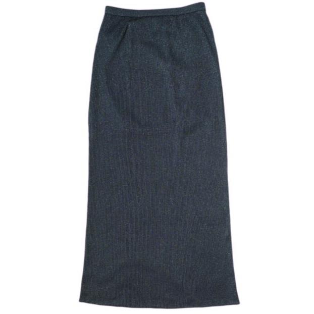 H BEAUTY＆YOUTH エイチ ビューティーアンドユース 日本製 LAME PLEATED LONG SKIRT ラメプリーツロングスカート 1624-299-3644 Free NAVY | 