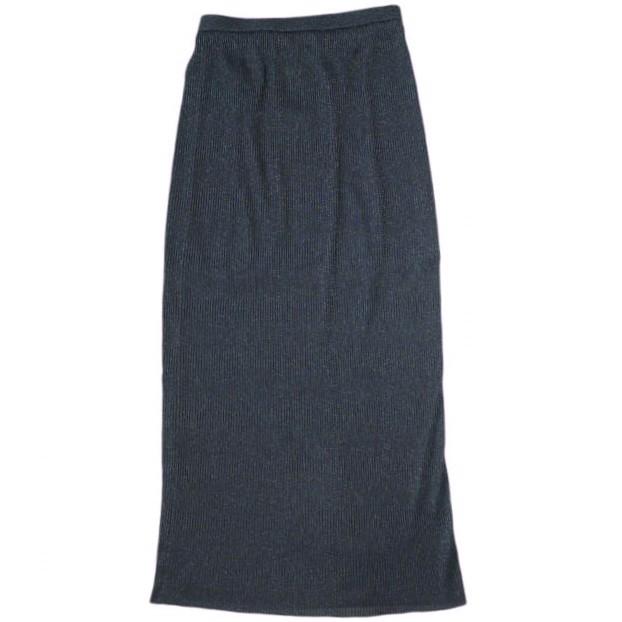 H BEAUTY＆YOUTH エイチ ビューティーアンドユース 日本製 LAME PLEATED LONG SKIRT ラメプリーツロングスカート 1624-299-3644 Free NAVY |  | 01