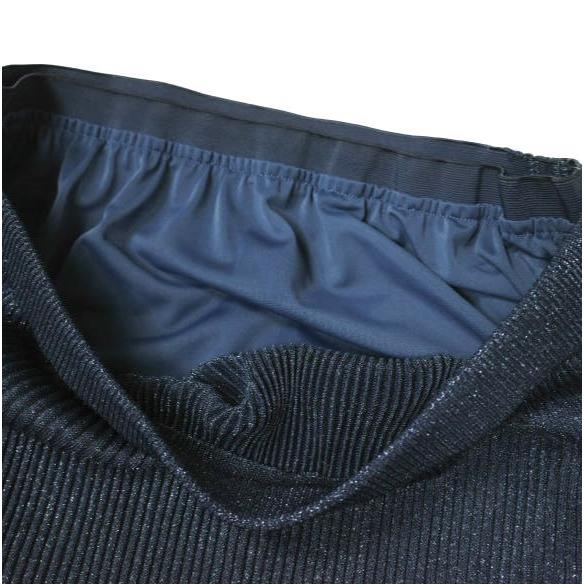 H BEAUTY＆YOUTH エイチ ビューティーアンドユース 日本製 LAME PLEATED LONG SKIRT ラメプリーツロングスカート 1624-299-3644 Free NAVY |  | 04