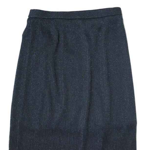 H BEAUTY＆YOUTH エイチ ビューティーアンドユース 日本製 LAME PLEATED LONG SKIRT ラメプリーツロングスカート 1624-299-3644 Free NAVY |  | 05