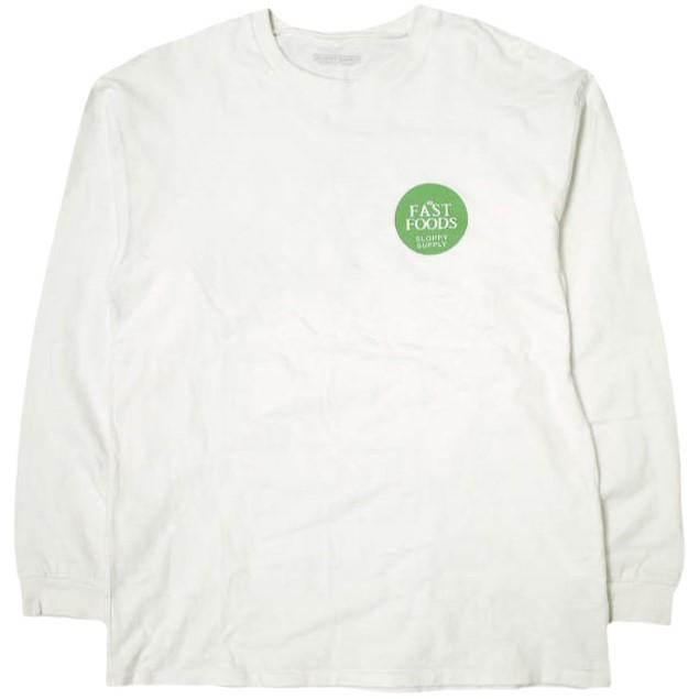 Sloppy Supply x BEAUTY＆YOUTH スラッピーサプライ ビューティーアンドユース 別注 FAST FOODS ロングスリーブTシャツ Free ホワイト | 