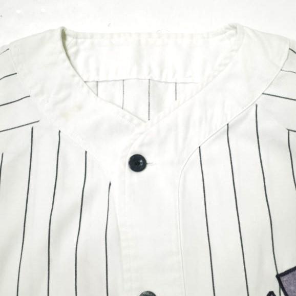STARTER スターター 90s ニューヨークヤンキース ピンストライプ ベースボールシャツ L程度 WHITE/NAVY 半袖 MLB NY トップス g22690 |  | 02