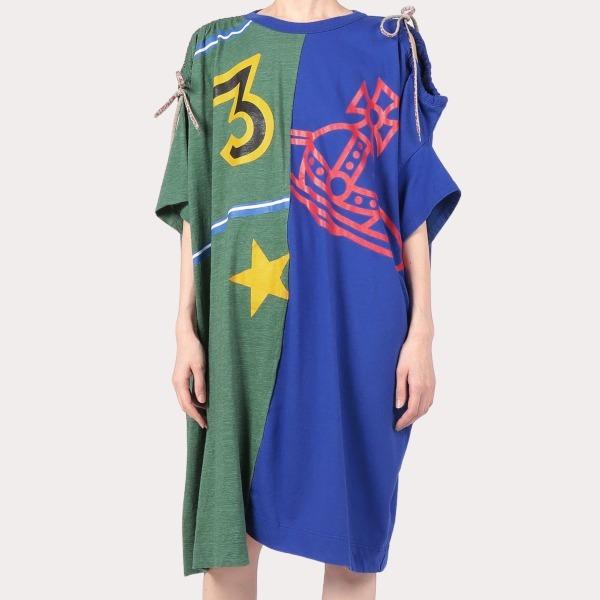 Vivienne Westwood Red Label ヴィヴィアンウエストウッド リメイクオーブドローストリングワンピース 16-12-541027 VWW ORB ドレス |  | 02