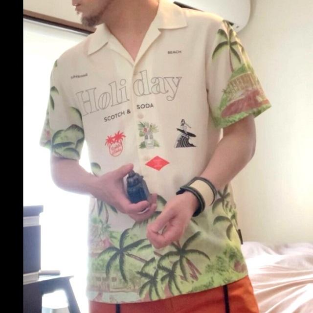 SCOTCH＆SODA スコッチアンドソーダ Holiday プリントハワイアンシャツ 155185 S ベージュ 半袖 開襟 オープンカラー アロハシャツ g22714 |  | 02