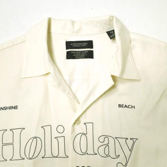 SCOTCH＆SODA スコッチアンドソーダ Holiday プリントハワイアンシャツ 155185 S ベージュ 半袖 開襟 オープンカラー アロハシャツ g22714 |  | 03