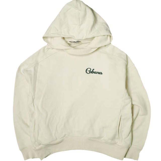 Cabana カバナ 22AW 日本製 ロゴ刺繍 スウェットプルオーバーパーカー 22AW-CT01-C Free ベージュ 裏毛 トップス g22727 | 
