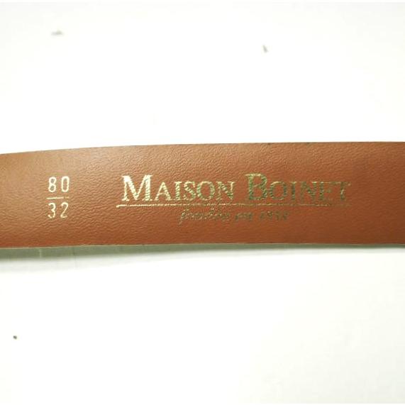 MAISON BOINET メゾンボワネ フランス製 20mm レザーナローベルト 90154 80/32 WHITE/NAVY g22734 |  | 05