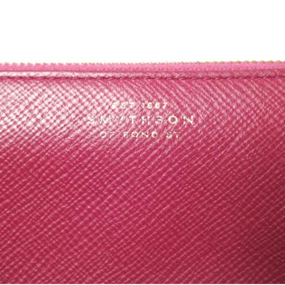 SMYTHSON スマイソン イタリア製 PANAMA LARGE ZIP AROUND PURSE ラウンドジップ ロングウォレット ピンク レザー 長財布 g22735 |  | 02