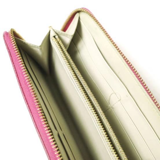 SMYTHSON スマイソン イタリア製 PANAMA LARGE ZIP AROUND PURSE ラウンドジップ ロングウォレット ピンク レザー 長財布 g22735 |  | 06