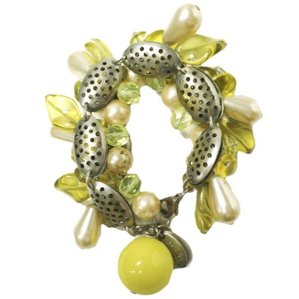 rada ラダ イタリア製 ビジューブレスレット イエロー ストーン ビーズ アクセサリー g22762 |  | 01