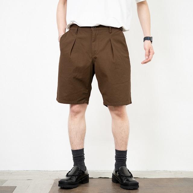 nonnative ノンネイティブ 22SS 日本製 DWELLER CHINO SHORTS 02 HIGH TWIST COTTON TWILL 1タックチノショーツ NN-P4123 1 Black パンツ |  | 02