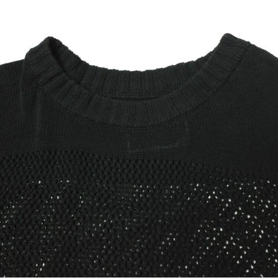 PHINGERIN フィンガリン 24AW 日本製 WINDOW WEB SWEATER ウィンドウウェブセーター PD-242-KN-041 XL BLACK シースルーニット g22785 |  | 04