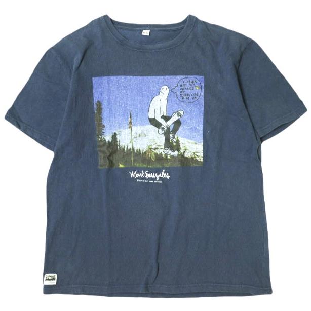 Mt RAINIER DESIGN x Mark Gonzales マウントレイニアデザイン マークゴンザレス 別注 SKATER TEE スケーターTシャツ XL NAVY 半袖 g22793 | 
