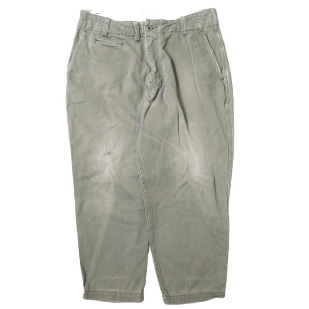 MOUNTAIN RESEARCH マウンテンリサーチ 日本製 Pegtop ペグトップチノパンツ MTR-2074 L グレー クロップド 襤褸 ボトムス g22794 | 