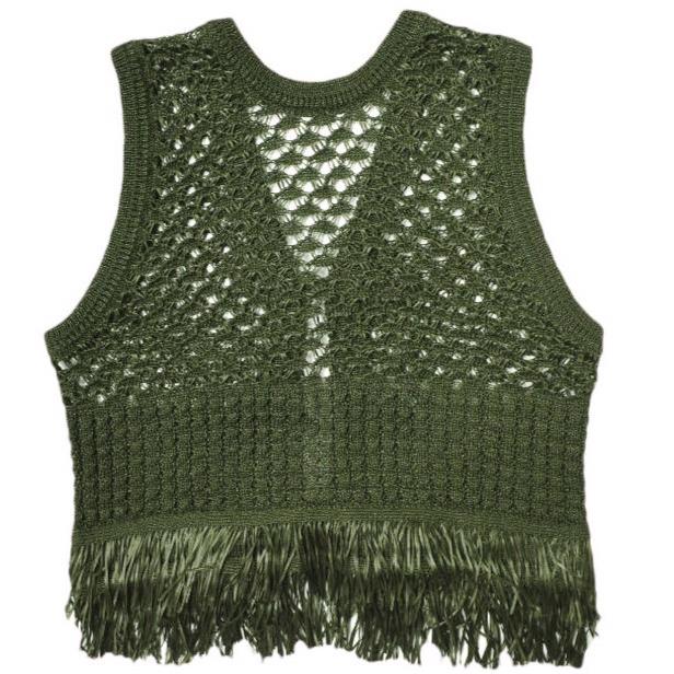 BEAUTY＆YOUTH UNITED ARROWS ビューティーアンドユース 25SS ポリエステルフリンジベスト 2WAY/ウォッシャブル 1618-105-1125 OLIVE ジレ |  | 01