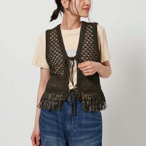 BEAUTY＆YOUTH UNITED ARROWS ビューティーアンドユース 25SS ポリエステルフリンジベスト 2WAY/ウォッシャブル 1618-105-1125 OLIVE ジレ |  | 02
