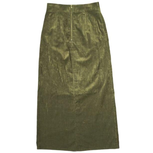 BEAUTY＆YOUTH UNITED ARROWS ビューティーアンドユース 日本製 ベロアタイトロングスカート 1624-207-3557 M OLIVE ベルベット g22829 |  | 01