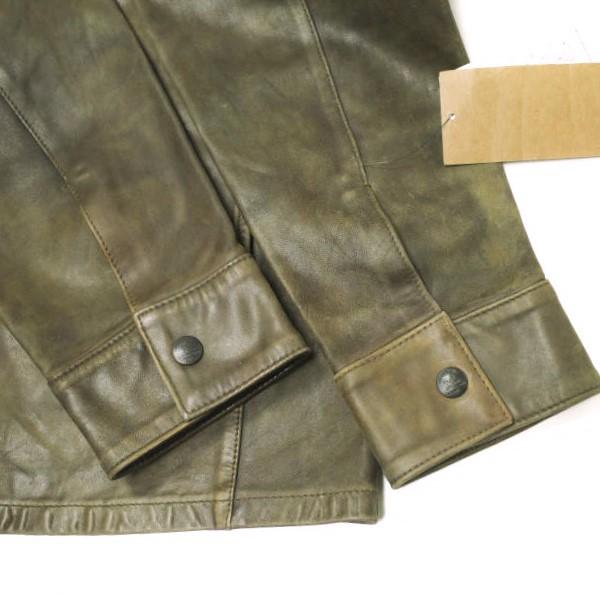新品 RRL ダブルアールエル 25SS Hand-Distressed Leather Overshirt ハンドディストレストレザーオーバーシャツ S Double RL ジャケット 新品 RRL ダブルアールエル 25SS Hand-Distressed Leather Overshirt