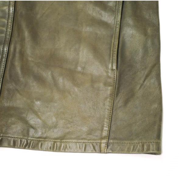 RRL ダブルアールエル 25SS Hand-Distressed Leather Overshirt ハンドディストレストレザーオーバーシャツ MNRRWOV16820343 M Black Over Brown 革ジャン Double RL レザージャケット アウター【新古品】【中古】【RRL】 新品 RRL ダブルアールエル 25SS Hand-Distressed Leather Overshirt
