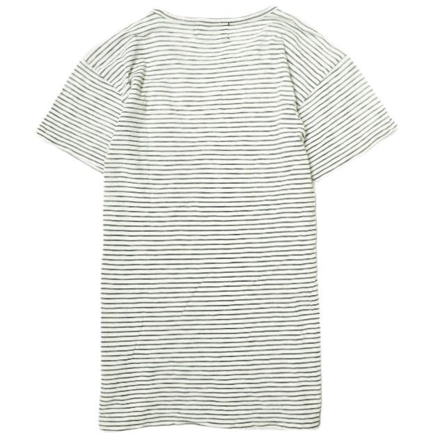 RRL ダブルアールエル S/S BORDER POCKET TEE SHIRTS ボーダーポケットTシャツ 782537019001 S WHITE/BLACK Double RL 半袖 クルーネック |  | 01