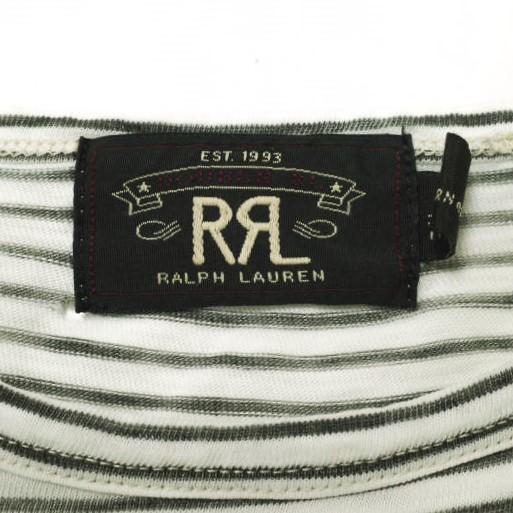 RRL ダブルアールエル S/S BORDER POCKET TEE SHIRTS ボーダーポケットTシャツ 782537019001 S WHITE/BLACK Double RL 半袖 クルーネック |  | 02