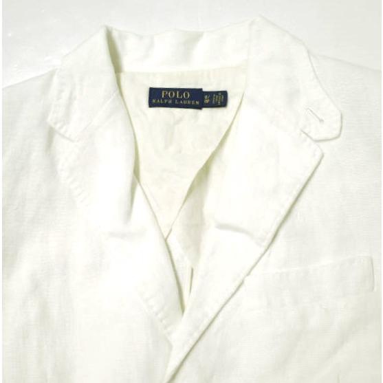 POLO RALPH LAUREN ポロ・ラルフローレン 20SS リネンブレザー 211800721001 0 WHITE 定価81,400円 シングル 3ボタン テーラードジャケット |  | 02