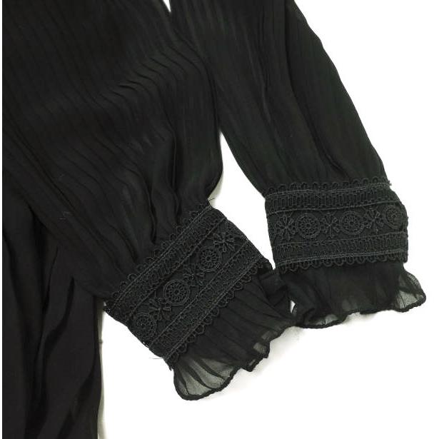 POLO RALPH LAUREN ポロ・ラルフローレン プリーテッドジョーゼットドレス 211718468001 0 BLACK ロング ワンピース 定価74,800円 g22847 |  | 05