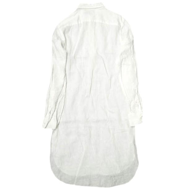 POLO RALPH LAUREN ポロ・ラルフローレン プルオーバーリネンシャツワンピース 211807062001 XS WHITE 長袖 ドレス 定価35,200円 g22851 |  | 01