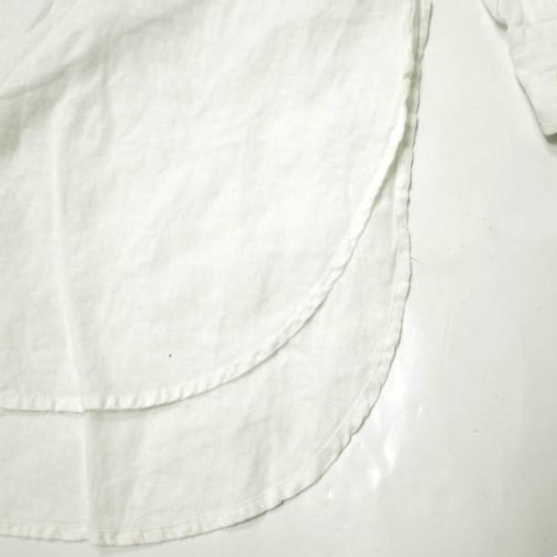 POLO RALPH LAUREN ポロ・ラルフローレン プルオーバーリネンシャツワンピース 211807062001 XS WHITE 長袖 ドレス 定価35,200円 g22851 |  | 06