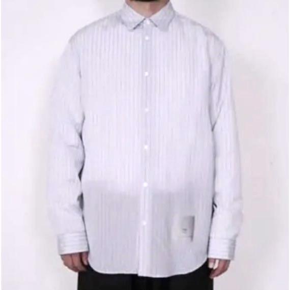 新品 OAMC オーエーエムシー 20SS SOURCE SHIRT オーバーサイズストライプシャツ OAMQ602831 OQ391010 XL サックスブルー/コーラルレッド |  | 02