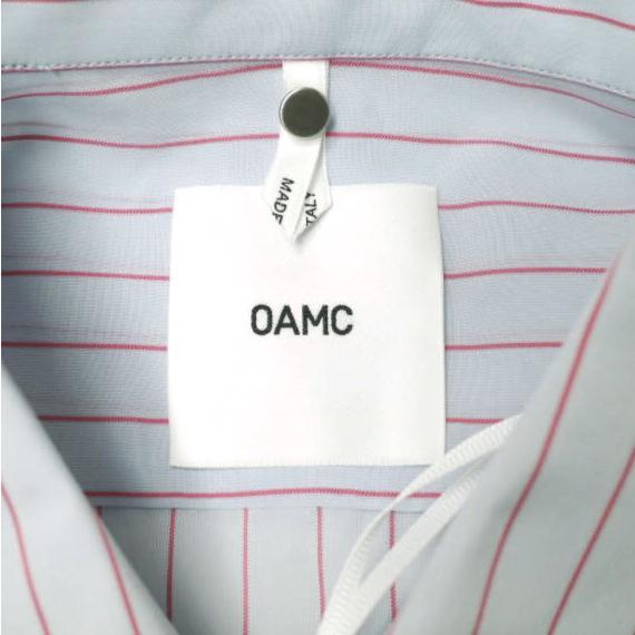 新品 OAMC オーエーエムシー 20SS SOURCE SHIRT オーバーサイズストライプシャツ OAMQ602831 OQ391010 XL サックスブルー/コーラルレッド |  | 04